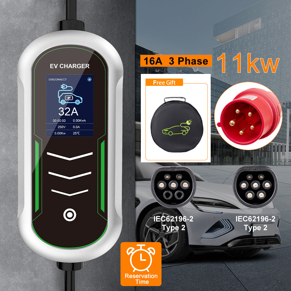 Type 2 Portable Ev Charger 11Kw Cee - IPENGEN 11KW EV Draagbare Oplader Type2